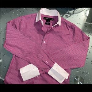 ⭐Ralph Lauren Black Label Pink and White Striped Shirt